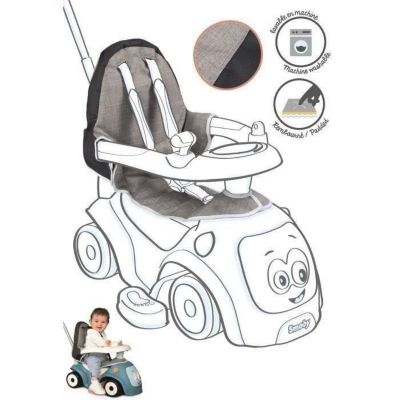Smoby Housse De Siege Pour Porteur Maestro - Confortable Et Rembourrée - Pour Enfant A Partir De 6 Mois Gris pour garçon - vue 5