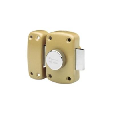 Verrou à bouton Cyclop VACHETTE 45 mm Coffre et gâche en acier embouti 3 clés - vue 2