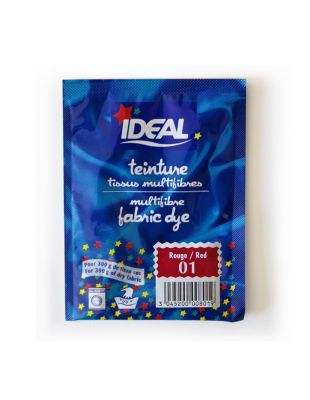 IDEAL - Teinture Textile Multifibres 15 g - Rouge