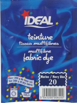 IDEAL - Teinture Textile Multifibres 15 g - Bleu Marine