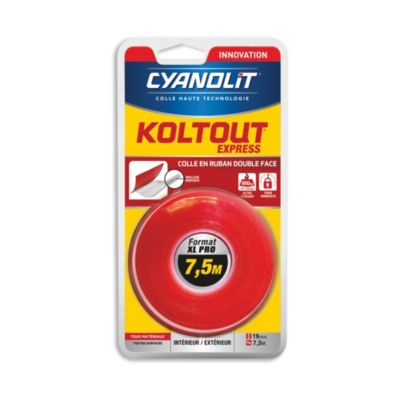 Ruban colle Koltout extra fin h. 19 mm x l. 7.5 m