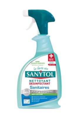 Détartrant désinfectant sanitaires eucalyptus Sanytol 0,75L