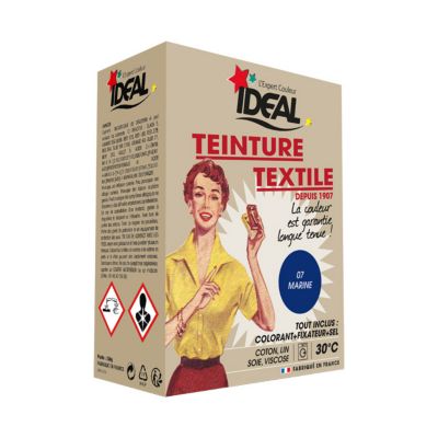 Teinture textile vintage bleu marine Idéal 350g