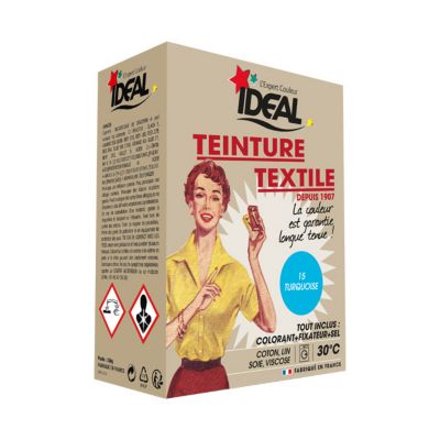 Teinture textile vintage turquoise Idéal 350g