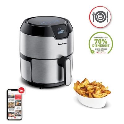 Moulinex Easy Fry Digital Friteuse sans huile 6 personnes 8 Menus préprogrammés EZ401D10 Noir - vue 4