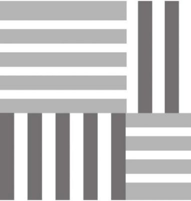 6 carreaux adhésifs motif rayures grises L.15 x H.15 x l.0,4cm