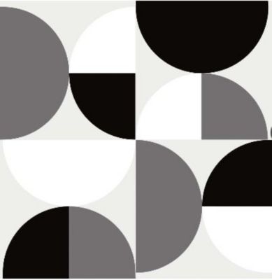 6 carreaux adhésifs motif demi cercle L.15 x H.15 x l.0,4cm