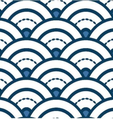 8 carreaux adhésifs motif Japon vague L.10 x H.10 x l.0,4cm