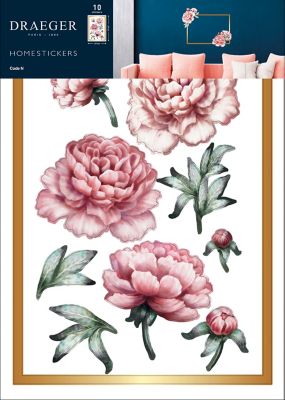 Sticker Finition Gold Fleurs Cadre 2 49x69 cm