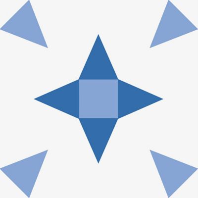 Lot de 6 carreaux adhesifs Draeger la carterie étoile graphique bleu L.15 x l.15 cm