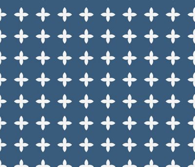 Lot de 6 carreaux adhesifs Draeger la carterie étoile bleu L.15 x l.15 cm