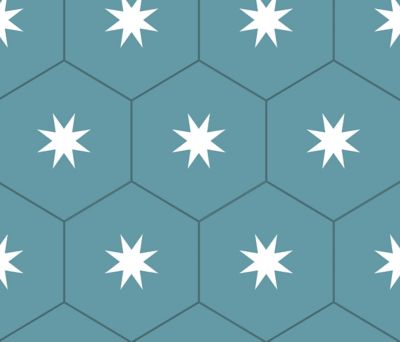 Lot de 6 carreaux adhesifs Draeger la carterie tomette pastel L.15 x l.15 cm