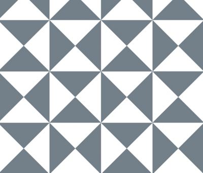 Lot de 6 carreaux adhesifs Draeger la carterie triangle noir L.15 x l.15 cm