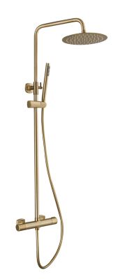 Colonne de douche thermostatique laiton brossé  Edouard Rousseau Doddy