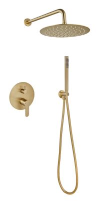 Colonne de douche encastrée mécanique laiton brossé  Edouard Rousseau Wall