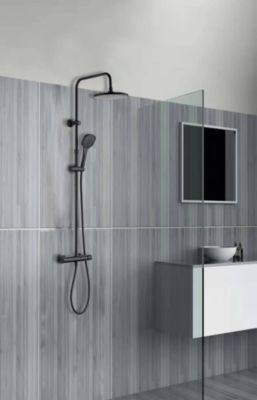 Colonne de douche complète noir mat Edouard Rousseau