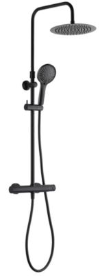 Colonne de douche thermostatique noire  Edouard Rousseau Ars