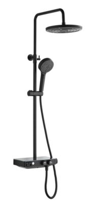 Colonne de douche thermostatique noire  Edouard Rousseau Ekogest