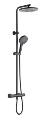 Colonne de douche thermostatique noire  Edouard Rousseau Neda