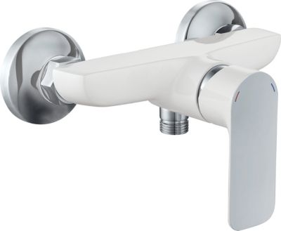 Mitigeur de douche mécanique chromé blanc Edouard Rousseau Milk