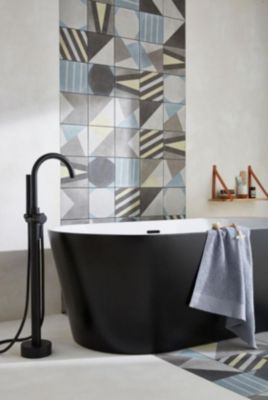 Colonne mitigeur mécanique de baignoire îlot noir  Edouard Rousseau