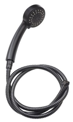 Ensemble douchette et flexible noir Edouard Rousseau Manolia