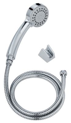 Trio douchette + flexible + support chromé Edouard Rousseau Manolia