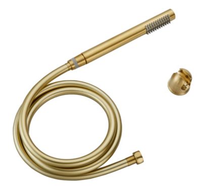 Trio douchette + flexible + support, doré, Edouard Rousseau