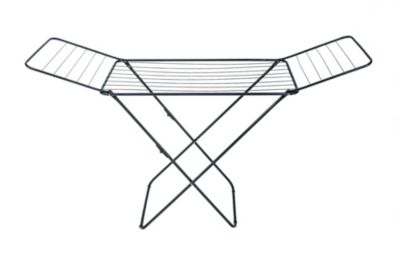 Séchoir à linge à ailes pliable noir 18 m Tancarville