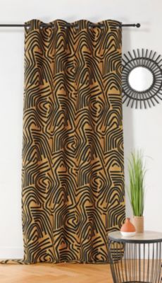 Rideau Nairobi jaune Linder l.145 x H.260 cm