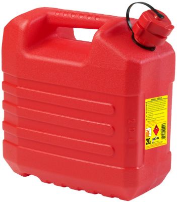 Jerrican hydrocarbure en plastique rouge 20 L