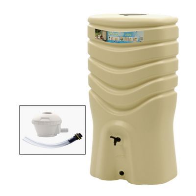Récupérateur d'eau Eda Récup'O 1000L beige + collecteur