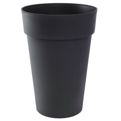 Pot rond polypropylène Eda Zen gris foncé Ø46 x h.65 cm