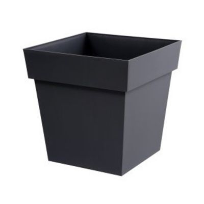 Pot Toscane en polypropylène gris foncé h.44 cm