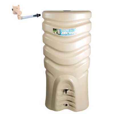 Récupérateur d'eau EDA Récup'O 550L beige + collecteur P Capt'eau