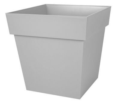 Pot carré Toscane gris clair 39 x 39 x h.39 cm