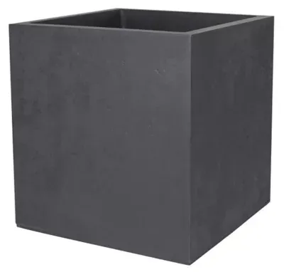 Pot carré Basalt anthracite 49.5 x 49.5 x 49.5 cm