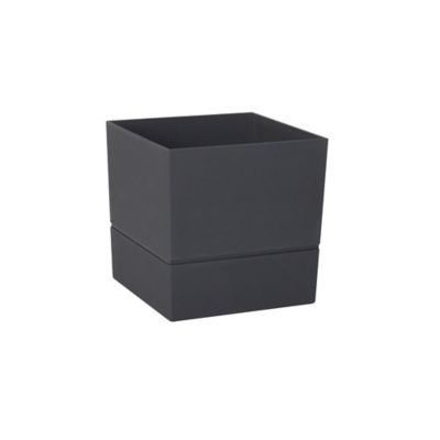 Pot carré Aquaduo anthracite 15 x 15 cm