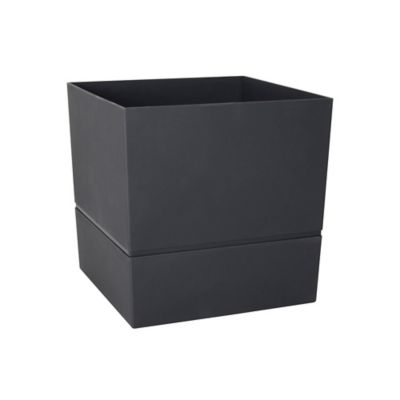 Pot carré Aquaduo anthracite 25 cm