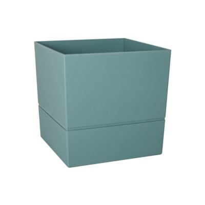 Pot carré Aquaduo vert eucalyptus 25 cm