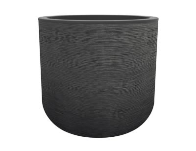 Pot rond polypropylène EDA Graphit Up anthracite Ø 50 x h.46,2 cm