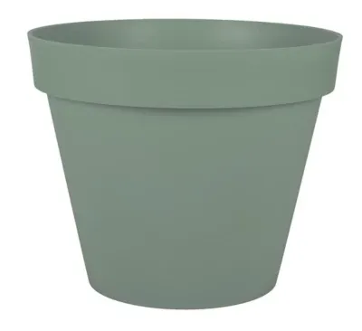 Pot rond polypropylène EDA Toscane vert laurier Ø 47,5 x h.39 cm