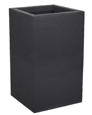 Pot carré polypropylène EDA Graphit Up anthracite 29,5 x 29,5 x h.49,5 cm