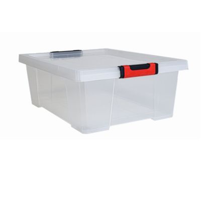 EDA Boîte de rangement en plastique 30 L Blanc - vue 2