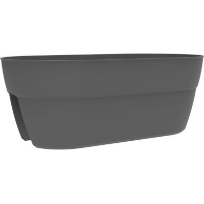 EDA Jardinière Cavalière Osaka - 19 5 L - Fixation Simple pour Balcons et Rambardes - 56 x 30 1 x H. 20 6 cm Gris - vue 2