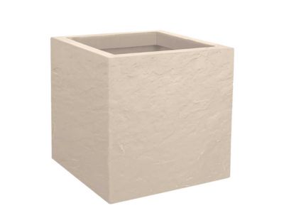 Pot de fleurs Carré 30 cm EDA Volcania Up 21 IntérieurExtérieur Décor Pierre 295 x 295 x H295 cm Calcaire - vue 2