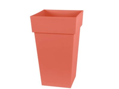 Pot de fleur haut Carré EDA Toscane 39 cm 62 IntérieurExtérieur 39 x 39 x H. 65 cm Battue - vue 2