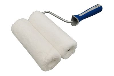 Lot 2 rouleau manchons peinture mat 18 cm + monture bi-matière Savy