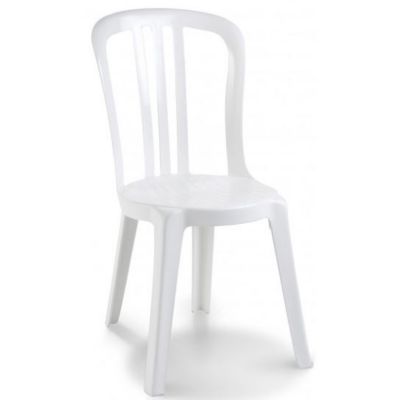 Chaise de jardin bistrot Grosfillex blanc