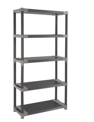Étagère en résine 5 tablettes Grosfillex Qualipro H. 175 x L. 90 x P. 40 cm